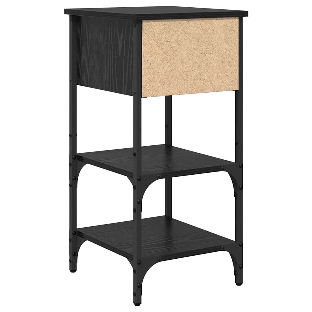 Nachttisch mit Schubladen 2 pcs Schwarze Eiche 34 x 36 x 70 cm