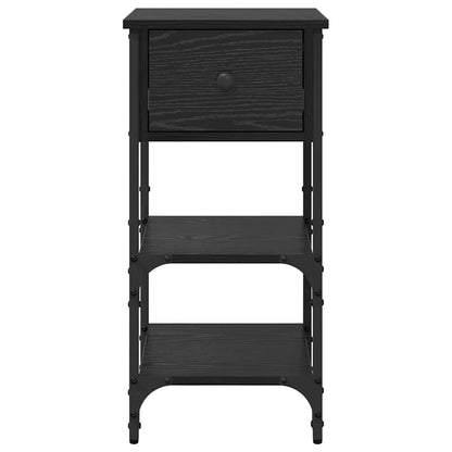Nachttisch mit Schubladen 2 pcs Schwarze Eiche 34 x 36 x 70 cm
