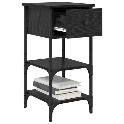 Nachttisch mit Schubladen 2 pcs Schwarze Eiche 34 x 36 x 70 cm