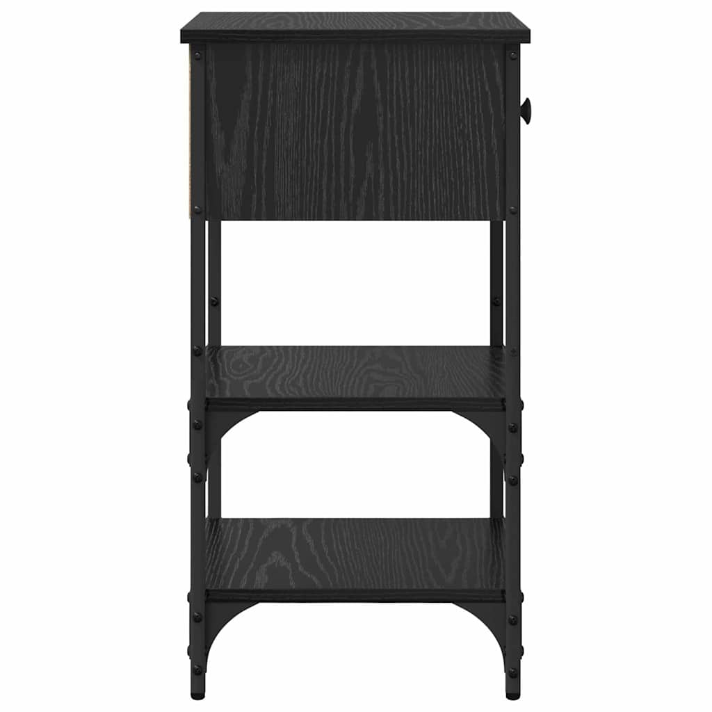 Nachttisch mit Schubladen 2 pcs Schwarze Eiche 34 x 36 x 70 cm