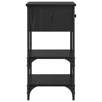 Nachttisch mit Schubladen 2 pcs Schwarze Eiche 34 x 36 x 70 cm