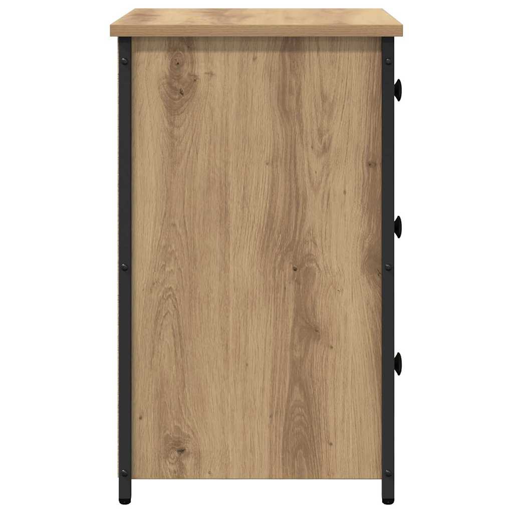 Nachttisch mit Schubladen Eiche handwerklich 40 x 36 x 60 cm