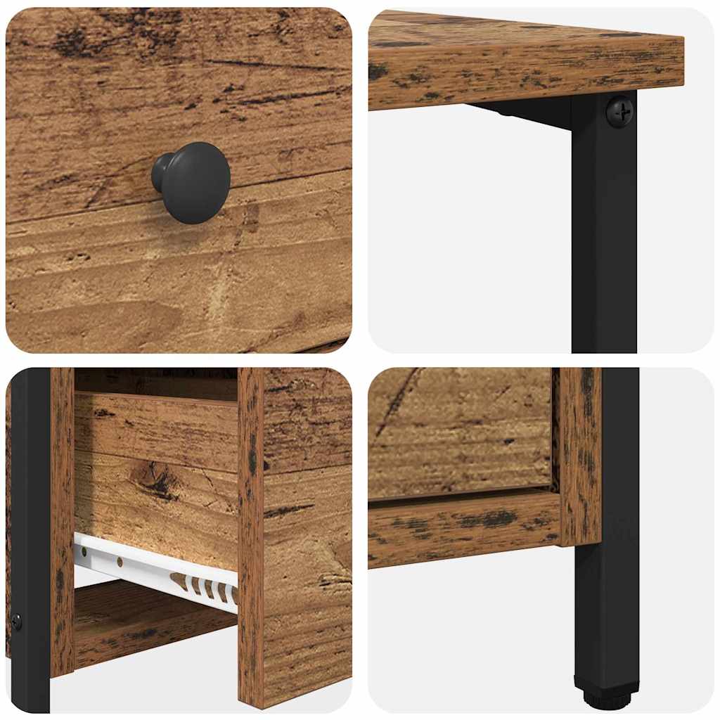 Nachttisch 2 pcs Altholz 30 x 60 x 60 cm Holzwerkstoff