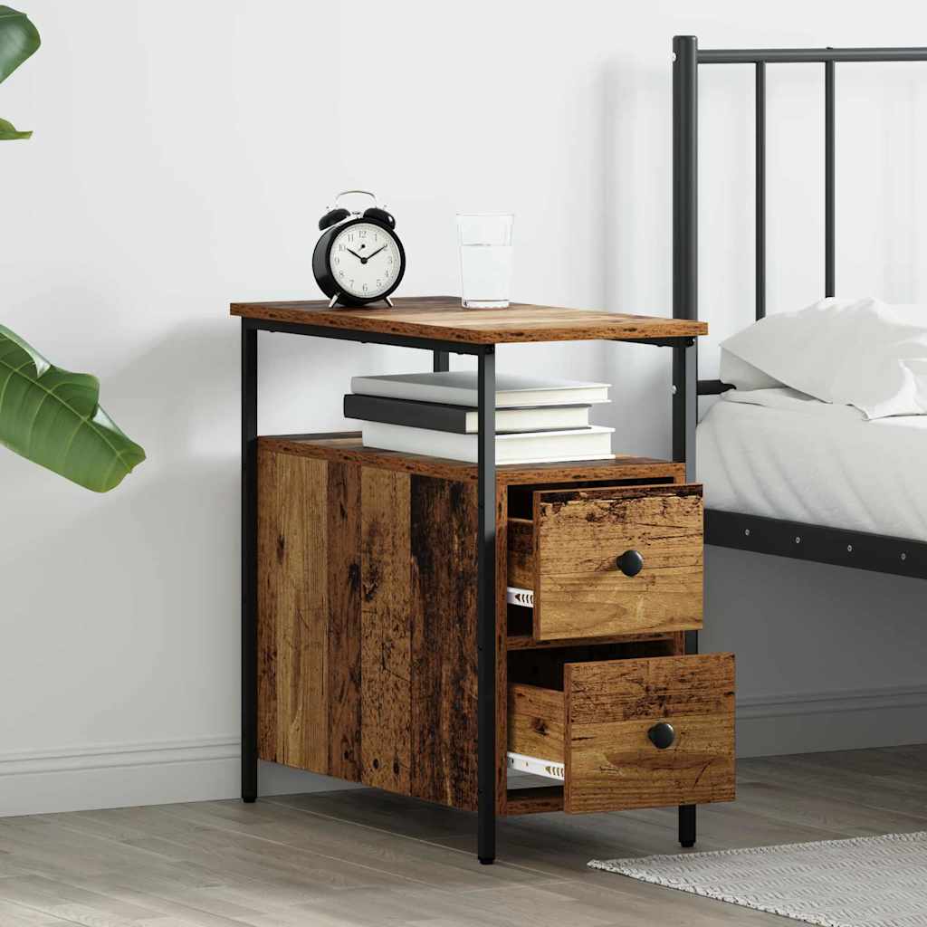 Nachttisch 2 pcs Altholz 30 x 60 x 60 cm Holzwerkstoff