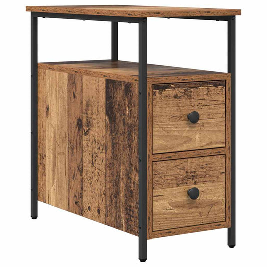 Nachttisch 2 pcs Altholz 30 x 60 x 60 cm Holzwerkstoff