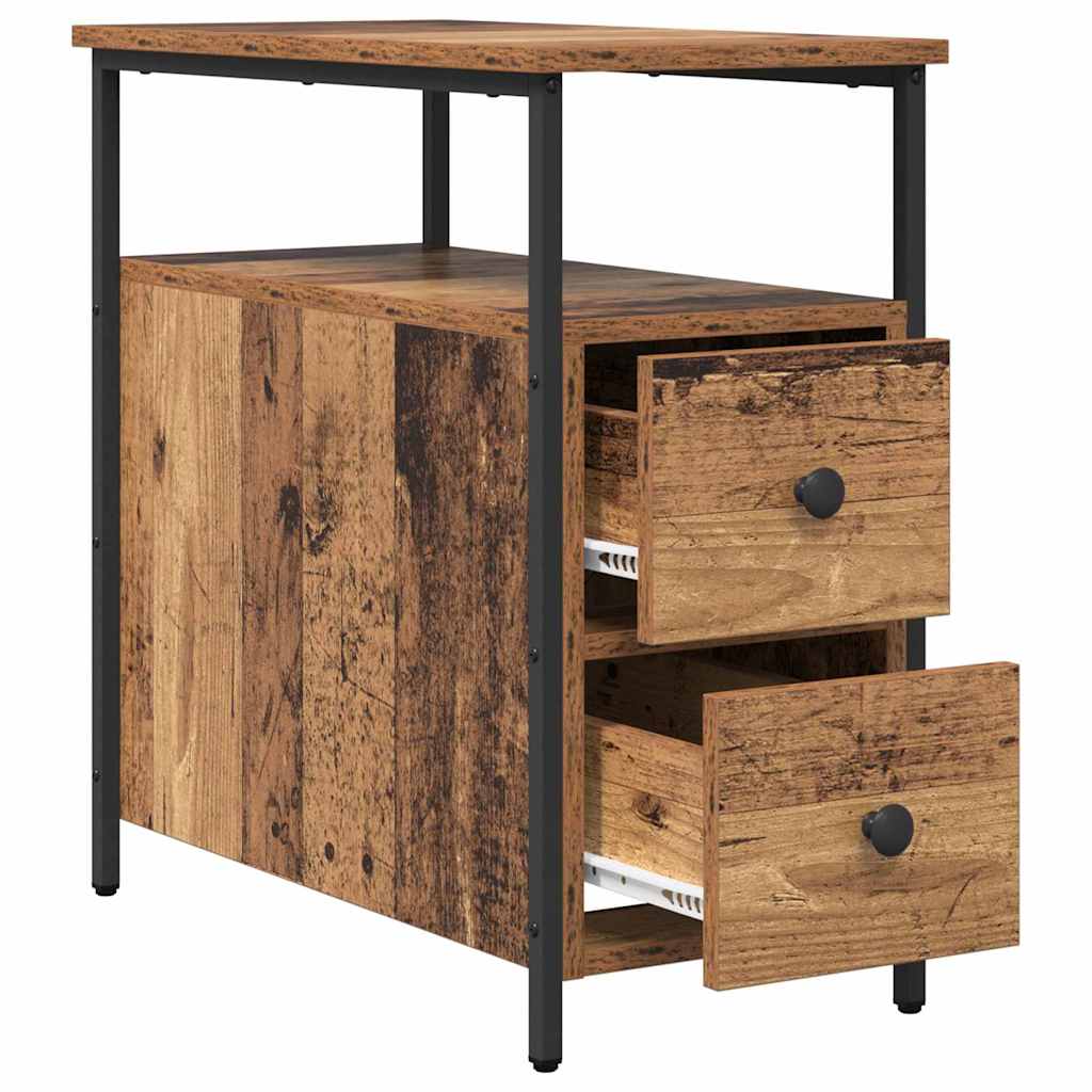 Nachttisch 2 pcs Altholz 30 x 60 x 60 cm Holzwerkstoff