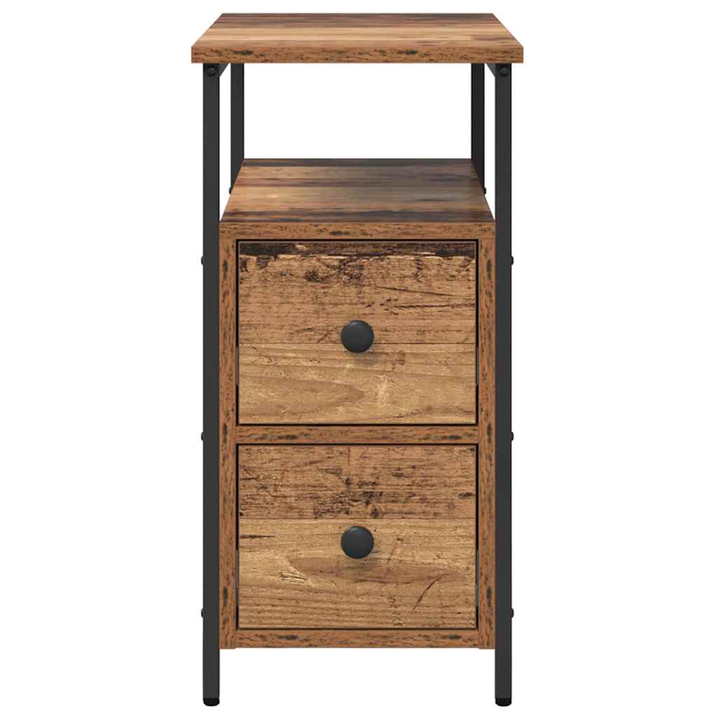 Nachttisch 2 pcs Altholz 30 x 60 x 60 cm Holzwerkstoff