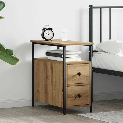 Nachttisch Eiche handwerklich 30 x 60 x 60 cm Holzwerkstoff