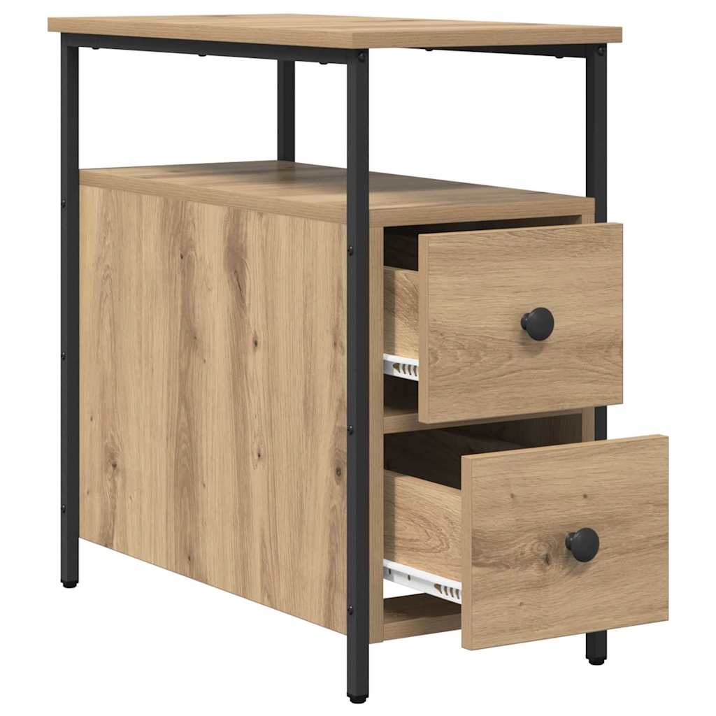 Nachttisch Eiche handwerklich 30 x 60 x 60 cm Holzwerkstoff
