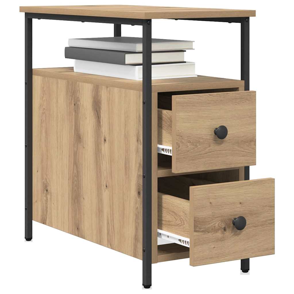 Nachttisch Eiche handwerklich 30 x 60 x 60 cm Holzwerkstoff