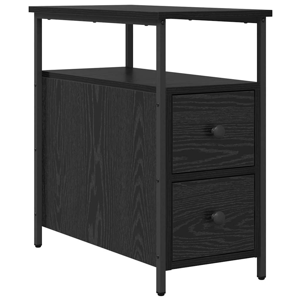 Nachttisch 2 pcs Schwarze Eiche 30 x 60 x 60 cm Holzwerkstoff