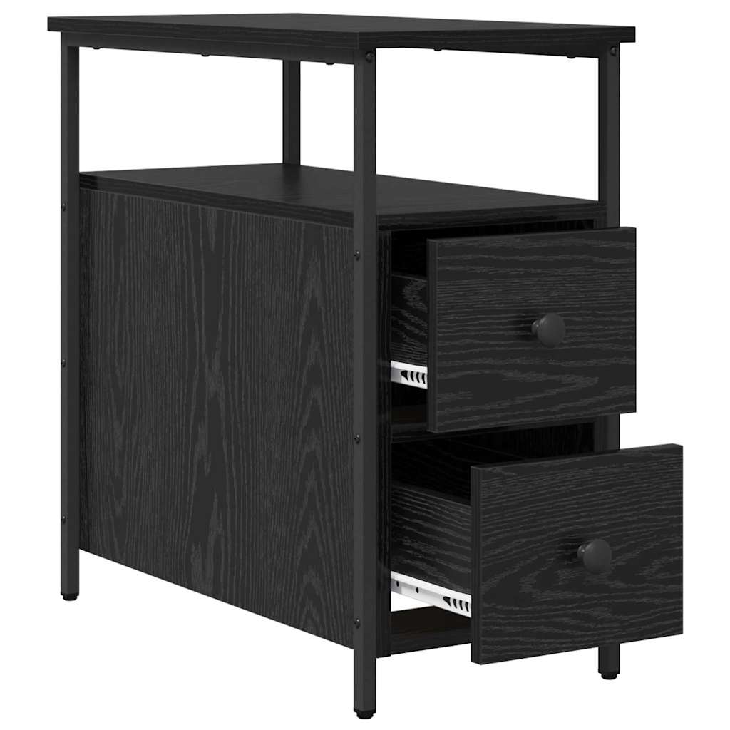 Nachttisch 2 pcs Schwarze Eiche 30 x 60 x 60 cm Holzwerkstoff