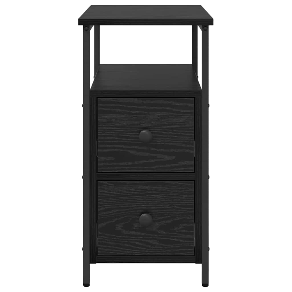Nachttisch 2 pcs Schwarze Eiche 30 x 60 x 60 cm Holzwerkstoff