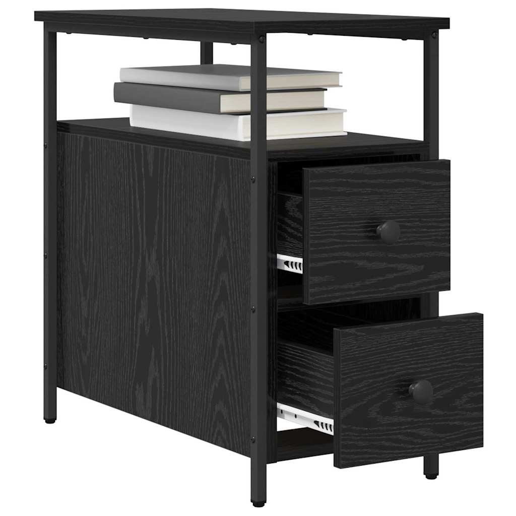 Nachttisch 2 pcs Schwarze Eiche 30 x 60 x 60 cm Holzwerkstoff