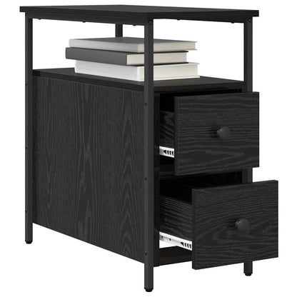 Nachttisch 2 pcs Schwarze Eiche 30 x 60 x 60 cm Holzwerkstoff