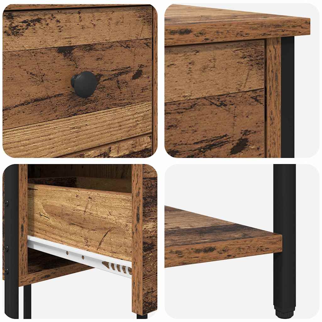 Nachttisch 2 pcs Altholz 32 x 42 x 70 cm Holzwerkstoff