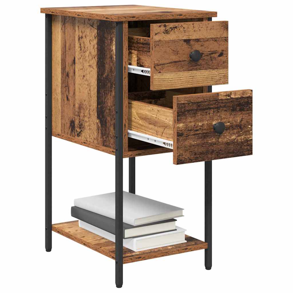 Nachttisch 2 pcs Altholz 32 x 42 x 70 cm Holzwerkstoff