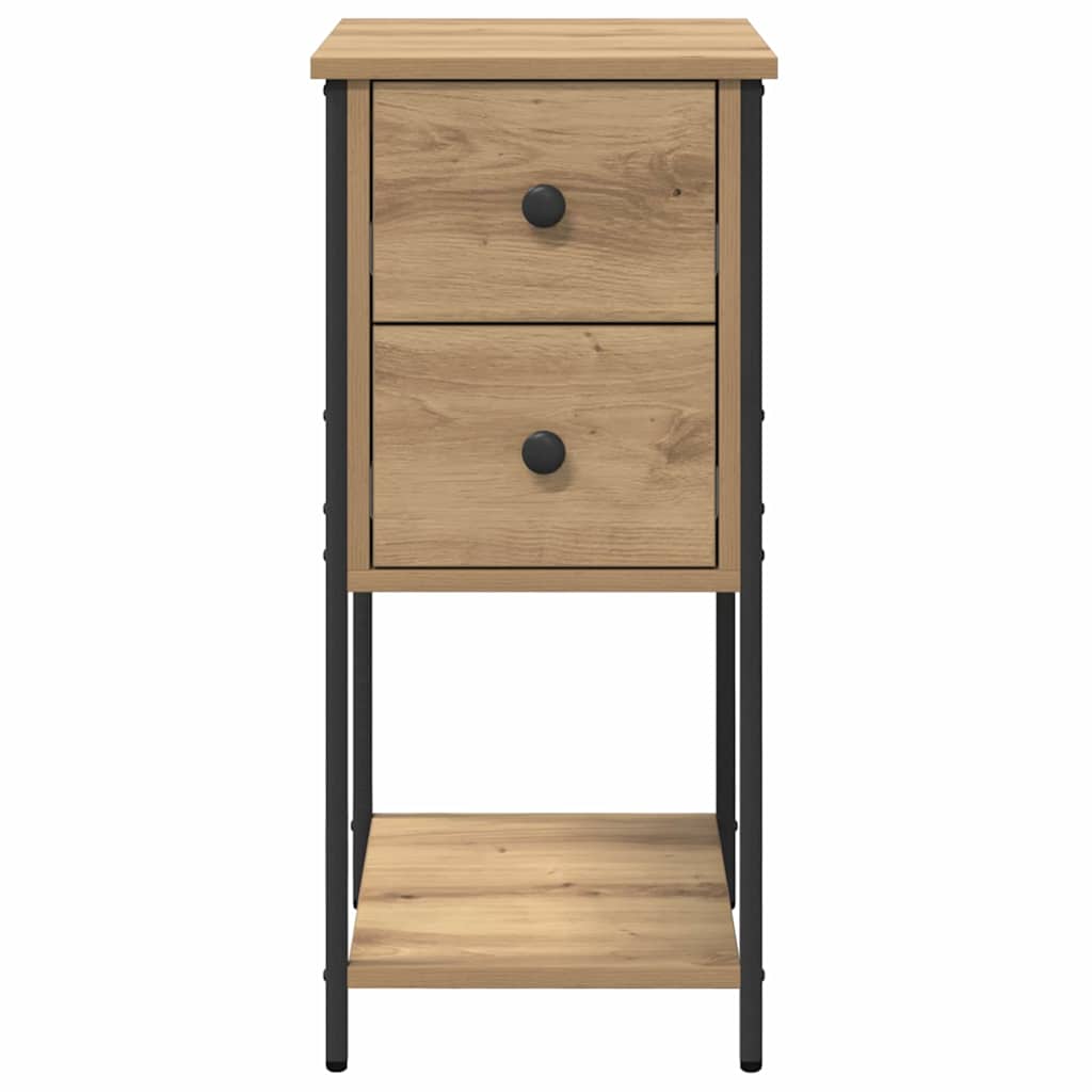 Nachttisch 2 pcs Eiche handwerklich 32 x 42 x 70 cm