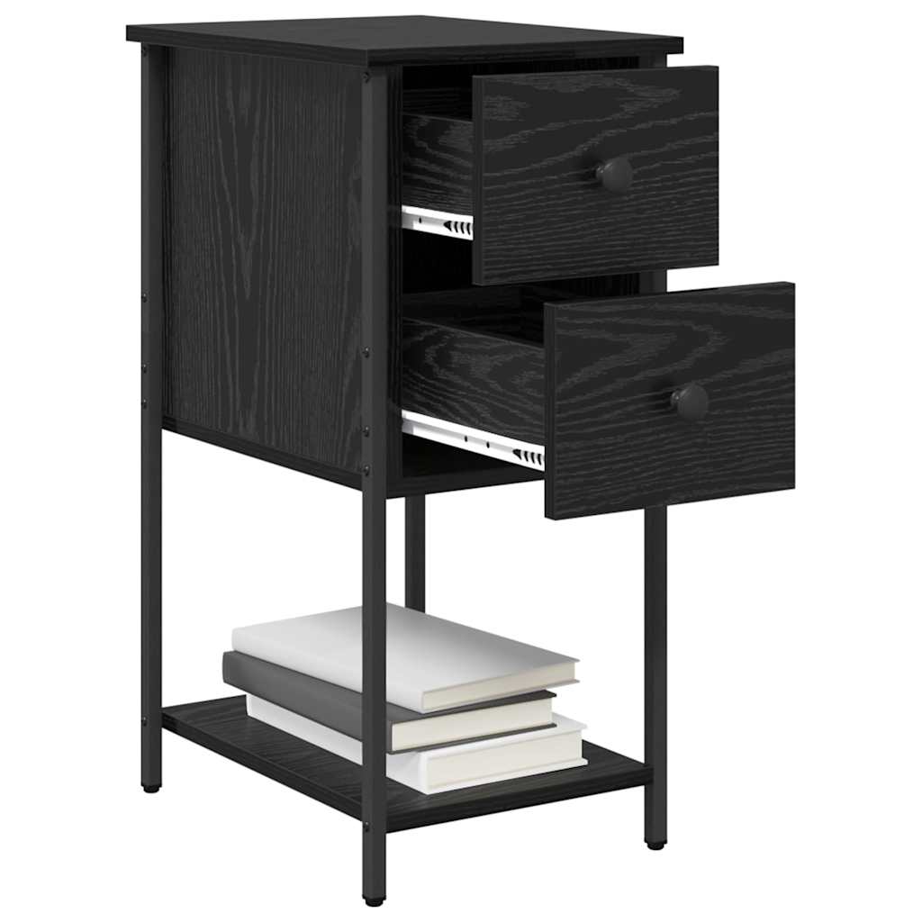 Nachttisch 2 pcs Schwarze Eiche 32 x 42 x 70 cm Holzwerkstoff