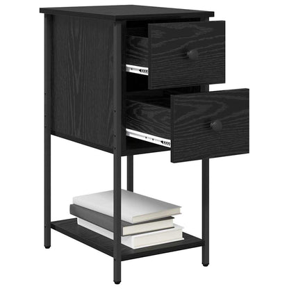 Nachttisch 2 pcs Schwarze Eiche 32 x 42 x 70 cm Holzwerkstoff