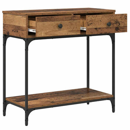 Konsolentisch mit Regal Altholz 75 x 34.5 x 75 cm Holzwerkstoff