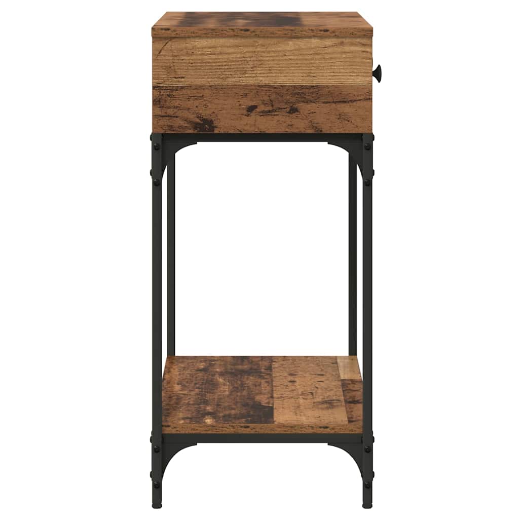 Konsolentisch mit Regal Altholz 75 x 34.5 x 75 cm Holzwerkstoff