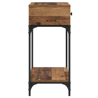 Konsolentisch mit Regal Altholz 75 x 34.5 x 75 cm Holzwerkstoff