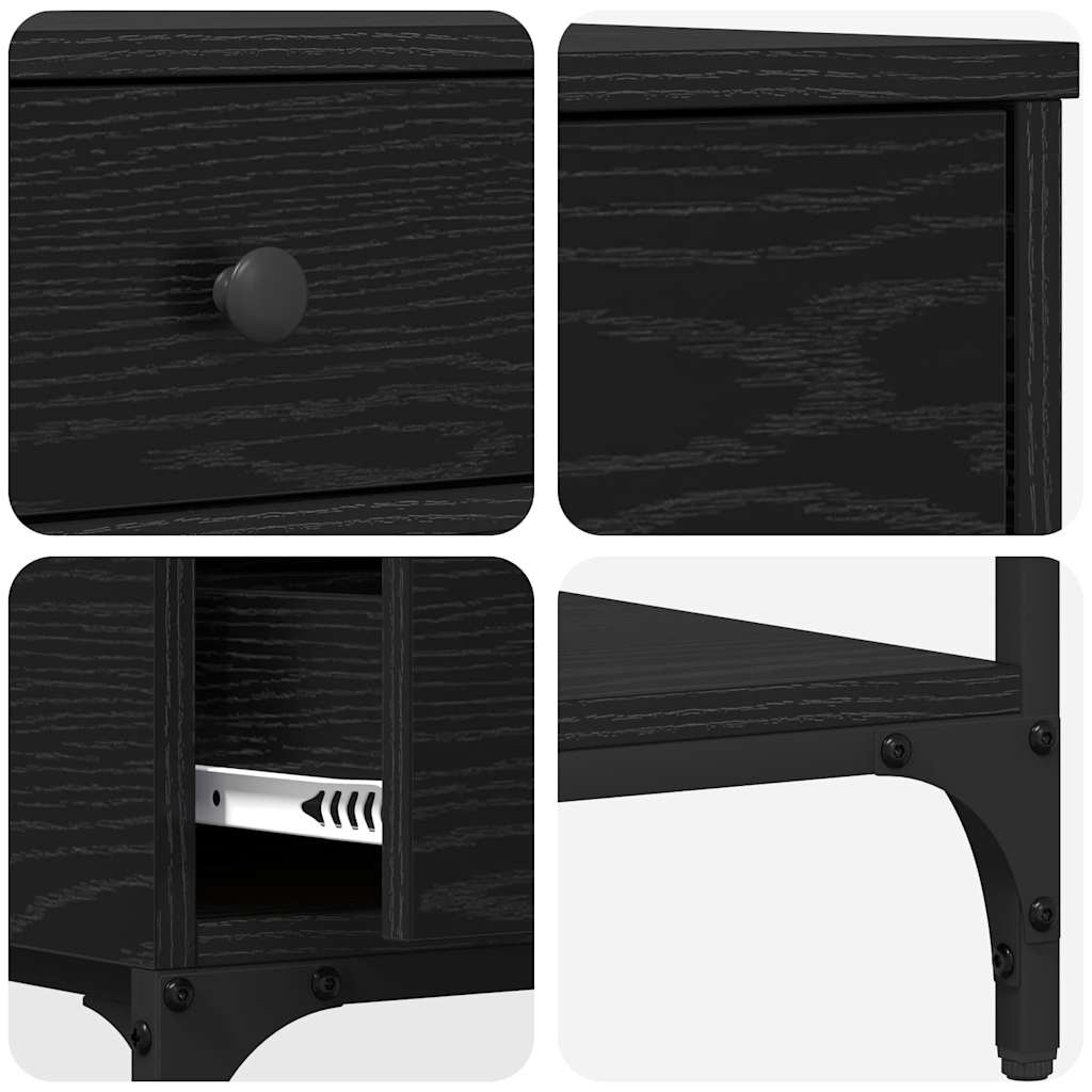 Konsolentisch Schwarze Eiche 75 x 34.5 x 75 cm Holzwerkstoff
