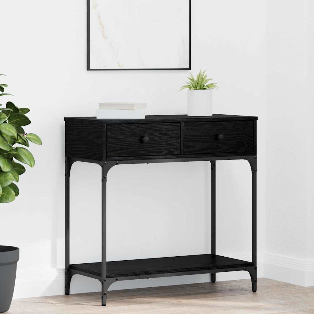 Konsolentisch Schwarze Eiche 75 x 34.5 x 75 cm Holzwerkstoff