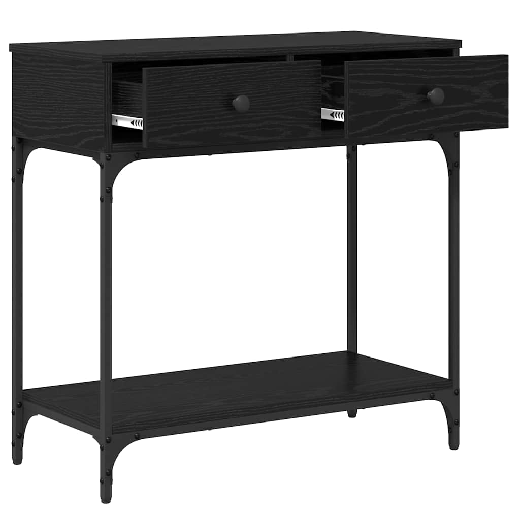 Konsolentisch Schwarze Eiche 75 x 34.5 x 75 cm Holzwerkstoff