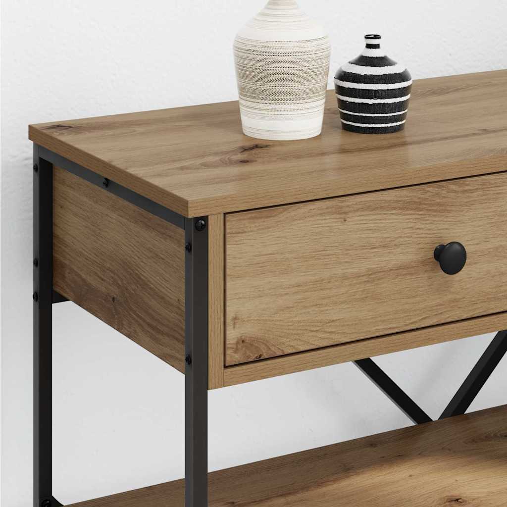 Konsolentisch mit Schubladen mit Regal Sonstiges Artisan-Eiche