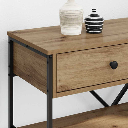 Konsolentisch mit Schubladen mit Regal Sonstiges Artisan-Eiche