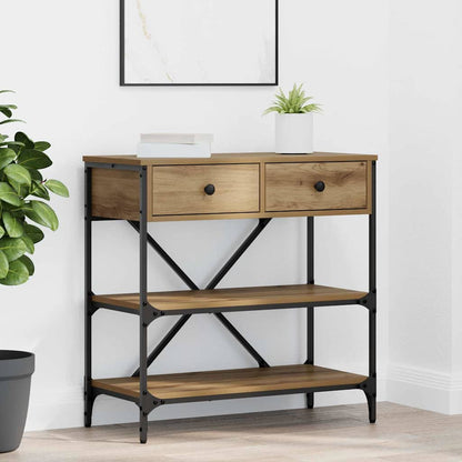 Konsolentisch mit Schubladen mit Regal Sonstiges Artisan-Eiche