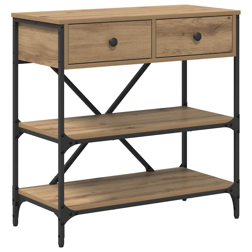 Konsolentisch mit Schubladen mit Regal Sonstiges Artisan-Eiche