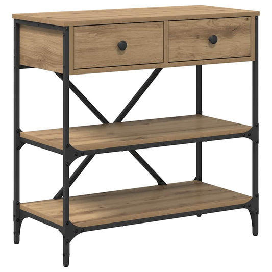 Konsolentisch mit Schubladen mit Regal Sonstiges Artisan-Eiche