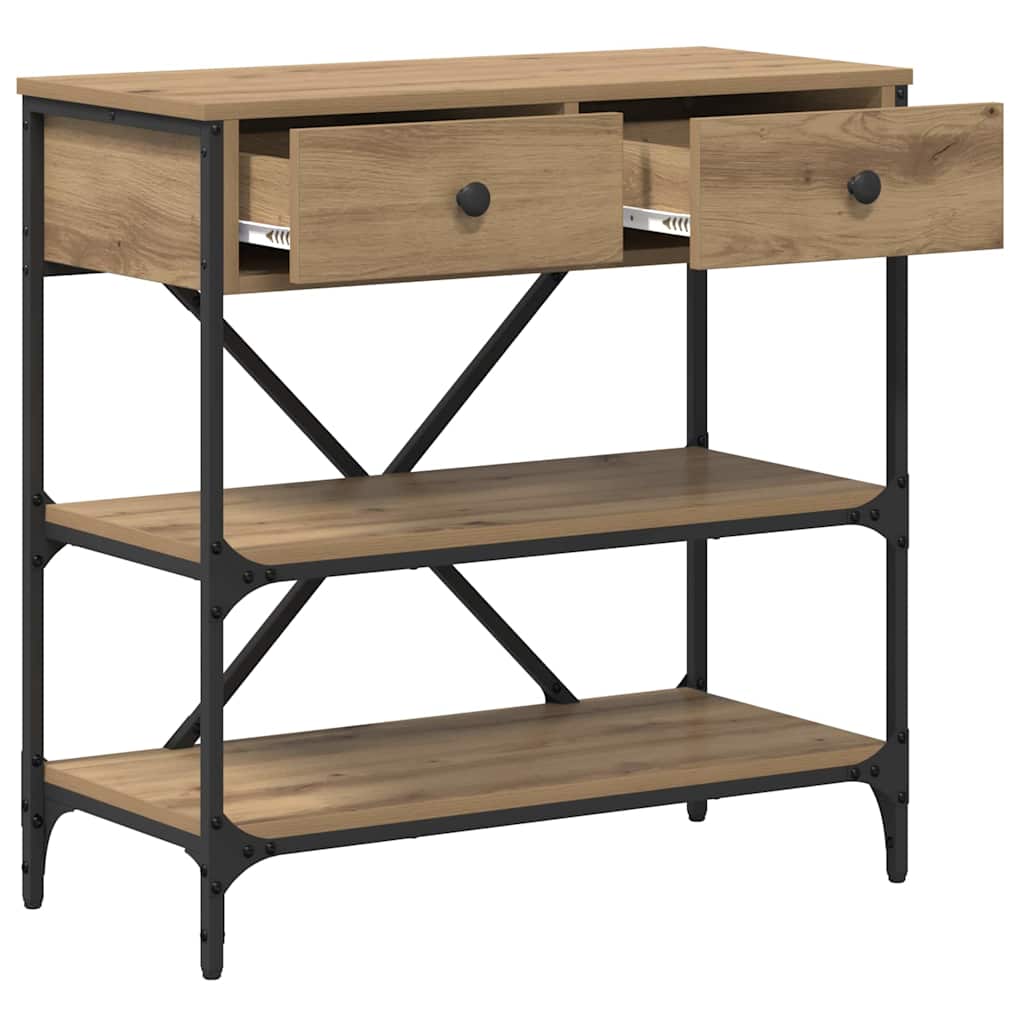 Konsolentisch mit Schubladen mit Regal Sonstiges Artisan-Eiche