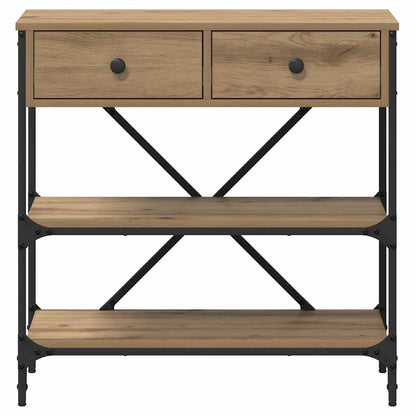 Konsolentisch mit Schubladen mit Regal Sonstiges Artisan-Eiche