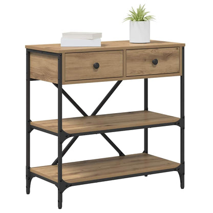 Konsolentisch mit Schubladen mit Regal Sonstiges Artisan-Eiche