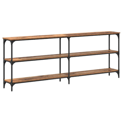 Konsolentisch Altholz 200 x 29 x 75 cm Schichtholz und Metall