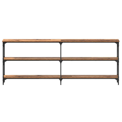 Konsolentisch Altholz 200 x 29 x 75 cm Schichtholz und Metall