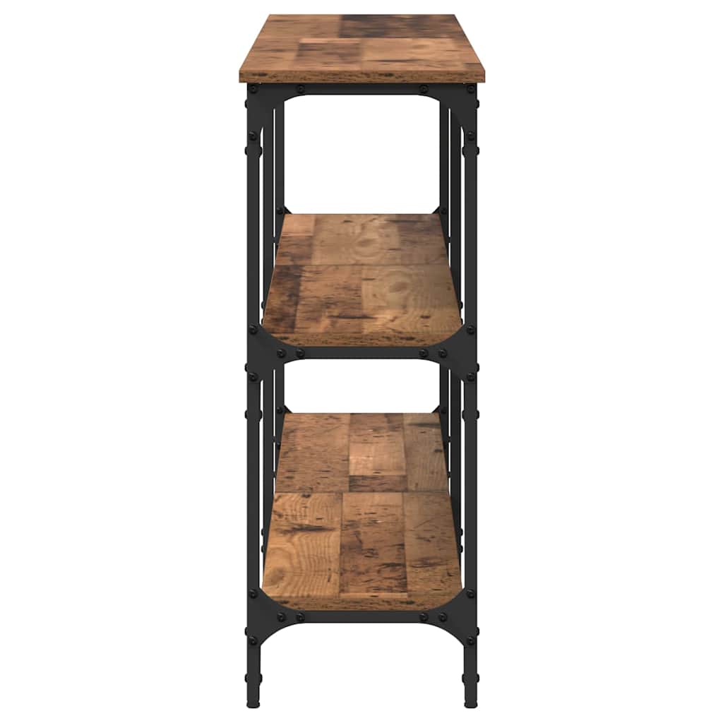 Konsolentisch Altholz 200 x 29 x 75 cm Schichtholz und Metall