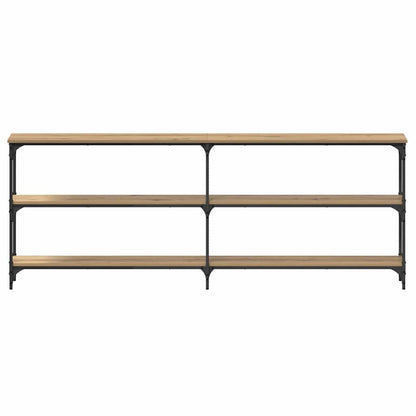 Konsolentisch mit Regal Eiche handwerklich 200 x 29 x 75 cm