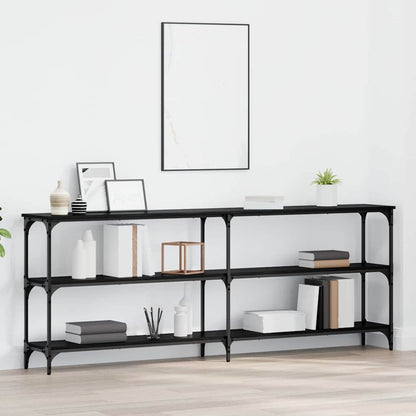Konsolentisch mit Regal Schwarze Eiche 200 x 29 x 75 cm