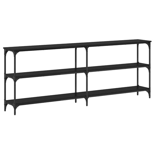 Konsolentisch mit Regal Schwarze Eiche 200 x 29 x 75 cm