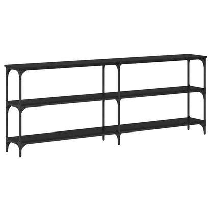 Konsolentisch mit Regal Schwarze Eiche 200 x 29 x 75 cm