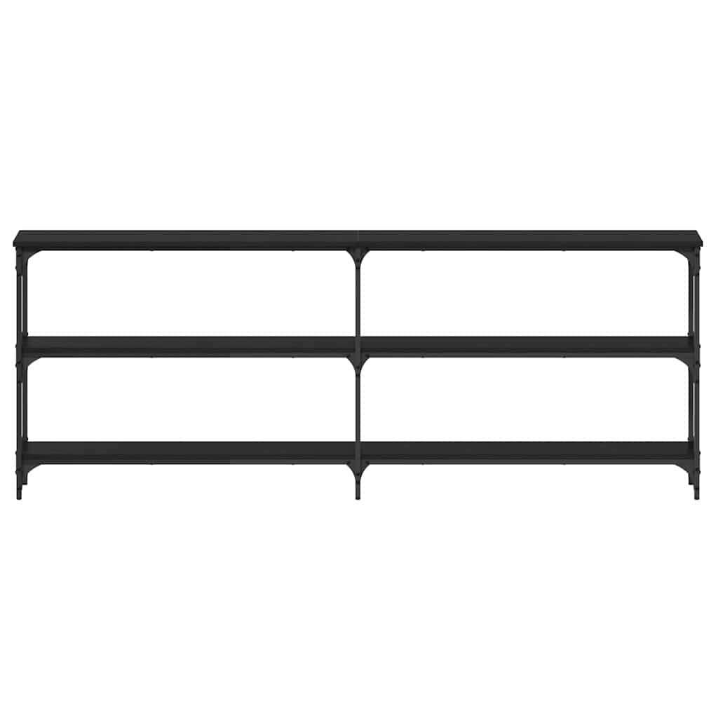 Konsolentisch mit Regal Schwarze Eiche 200 x 29 x 75 cm