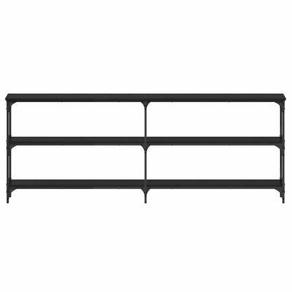 Konsolentisch mit Regal Schwarze Eiche 200 x 29 x 75 cm