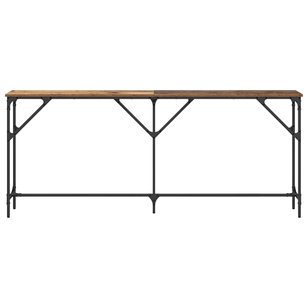 Konsolentisch Altholz 180 x 23 x 75 cm Schichtholz und Metall