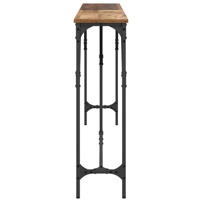 Konsolentisch Altholz 180 x 23 x 75 cm Schichtholz und Metall