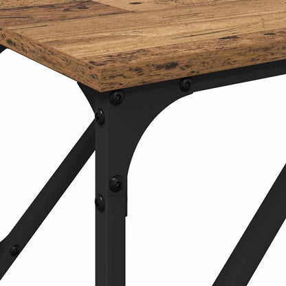 Konsolentisch Altholz 200 x 29 x 75 cm Schichtholz und Metall